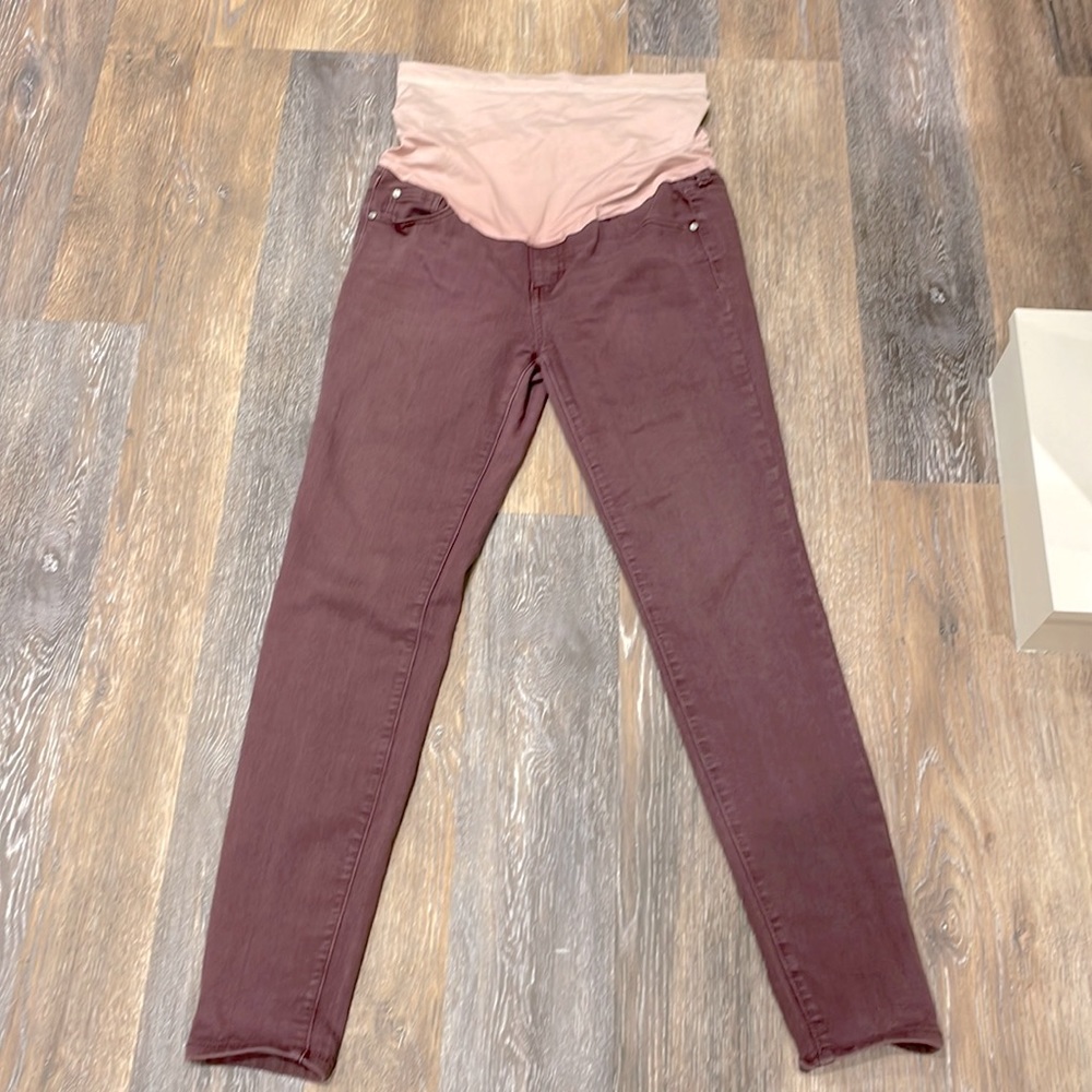 Maternity maroon/purple colored jeans